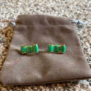Kate Spade Emerald Bow Earrings